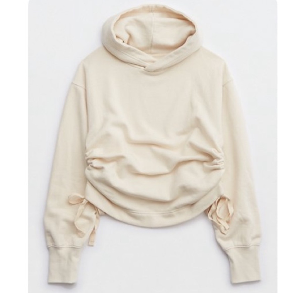 AERIE SIDE RUCHED HOODIE
